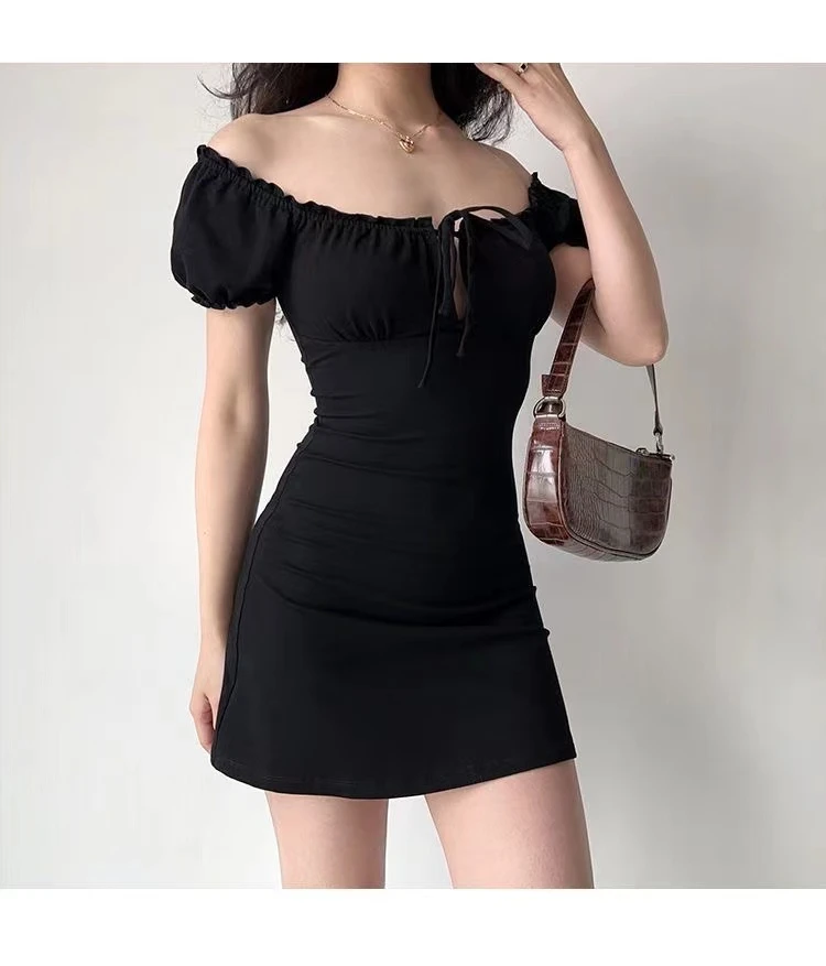 Black Bodycon Summer Mini Dress - 4