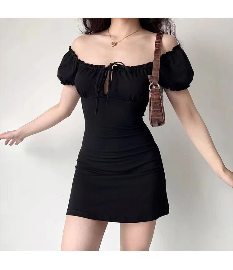 Black Bodycon Summer Mini Dress - 9