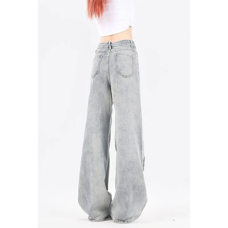 Acubi Wide-leg oversized Jeans with Stars - 20