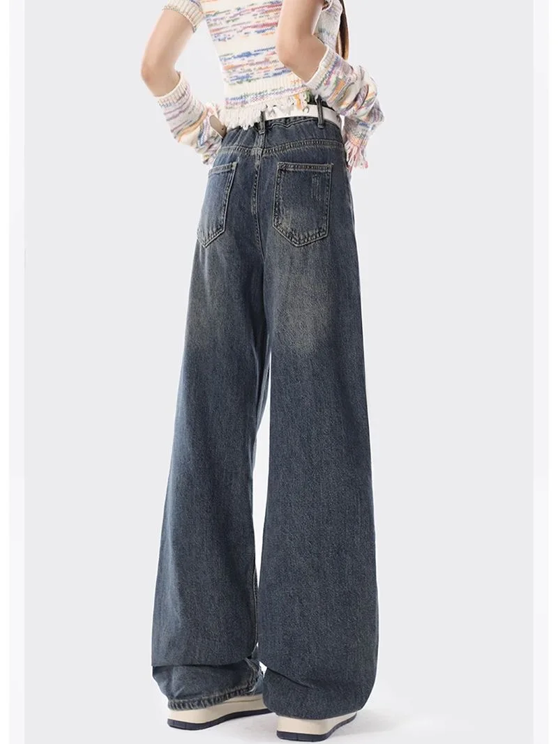 Acubi Wide-leg oversized Jeans with Stars - 25