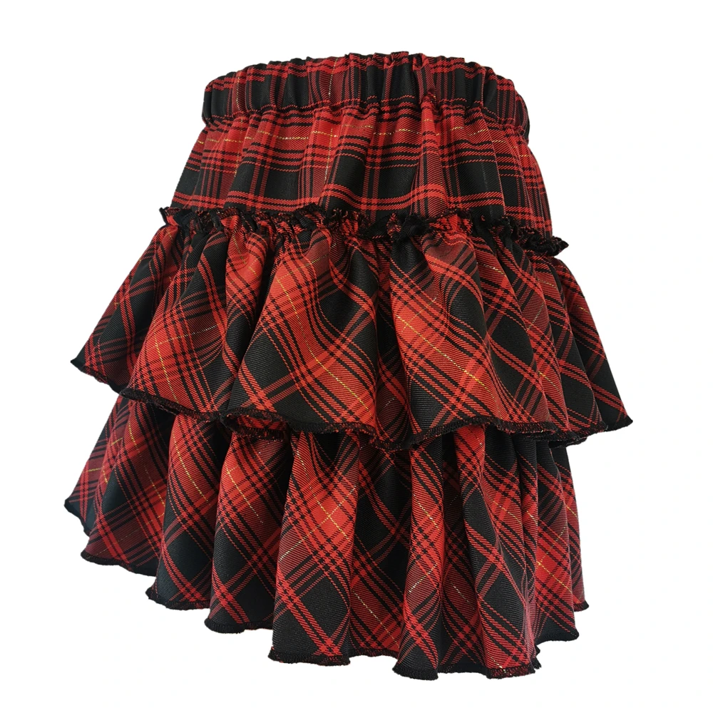 College Style Pink Plaid Skirts - 16