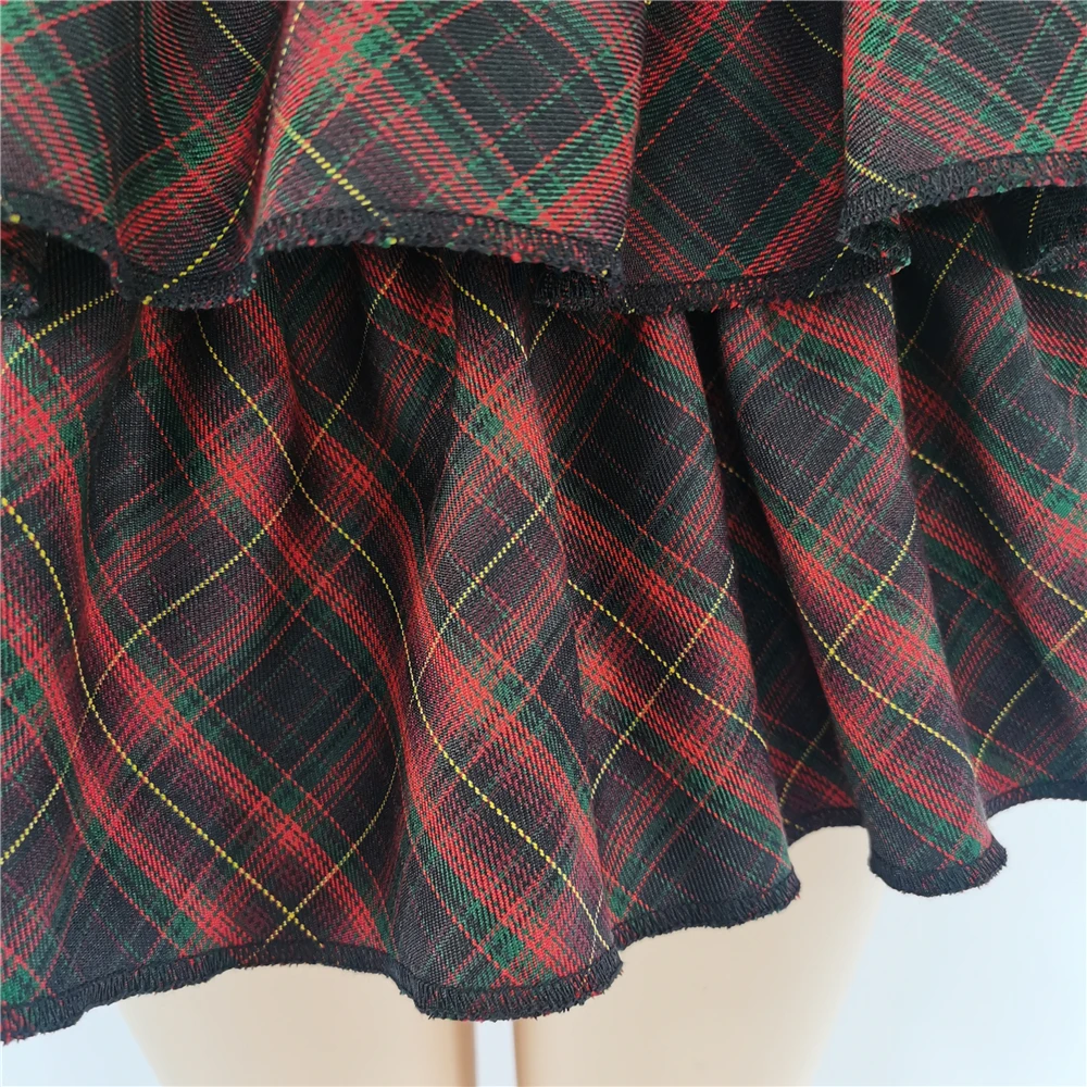 College Style Pink Plaid Skirts - 24