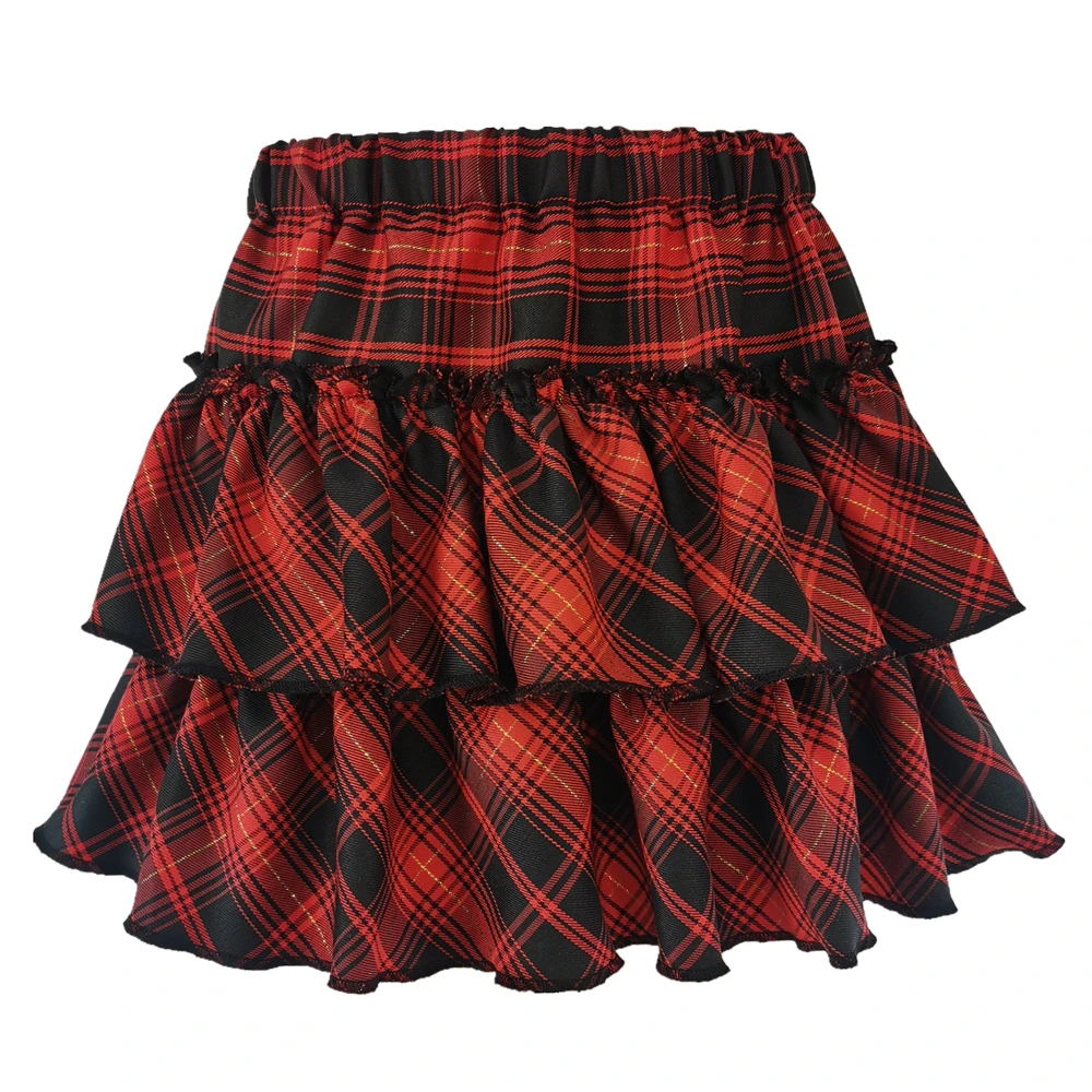 College Style Pink Plaid Skirts - 15