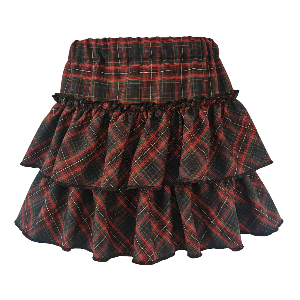 College Style Pink Plaid Skirts - 22