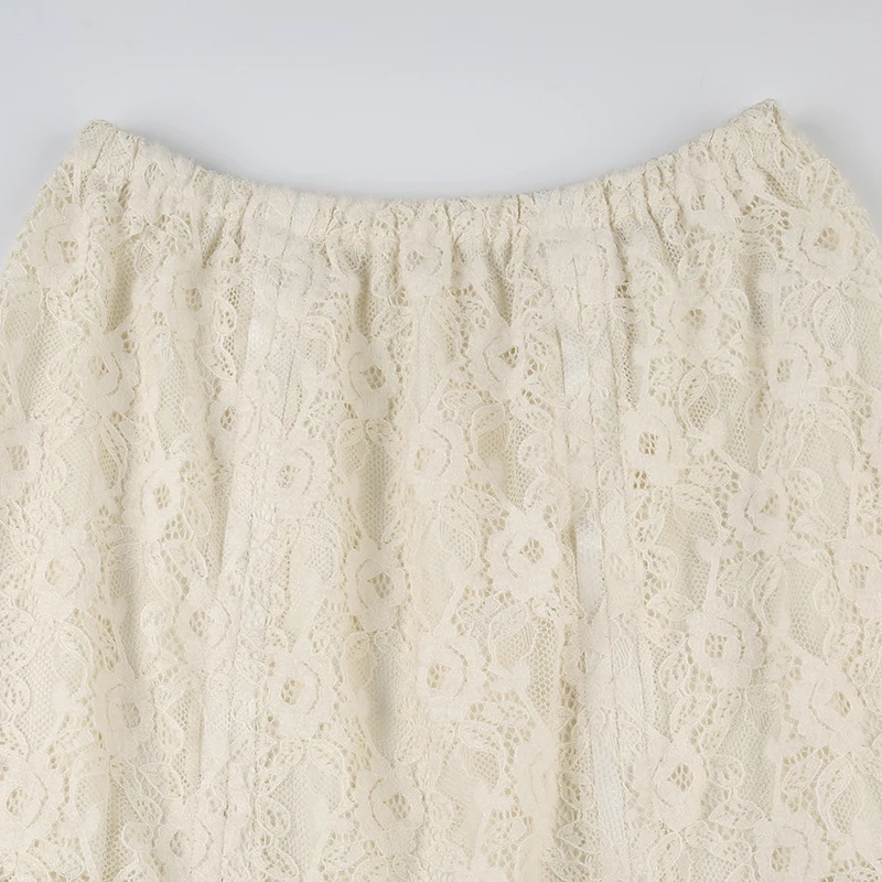 Cottagecore White Lace Skirt - 7