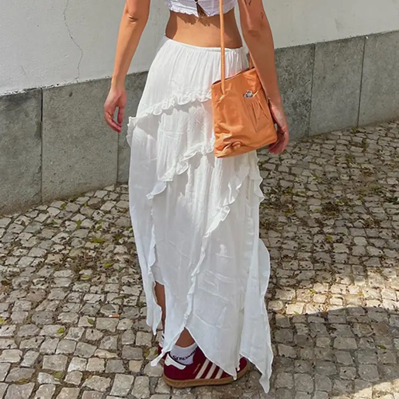 White Summer Midi Skirt - 2