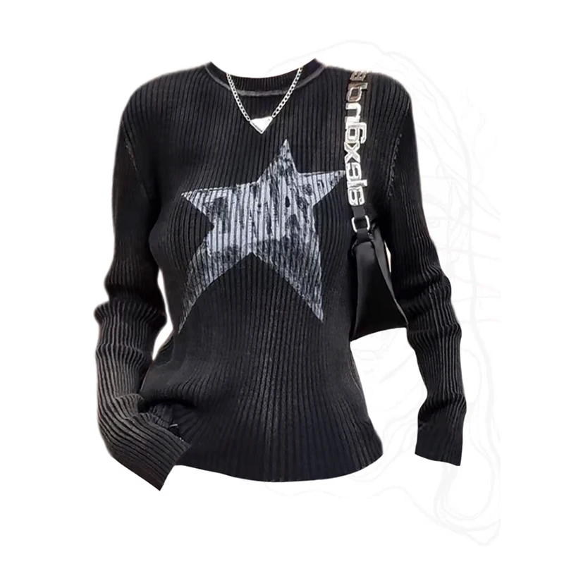 Pullover with Long Sleeves and Star