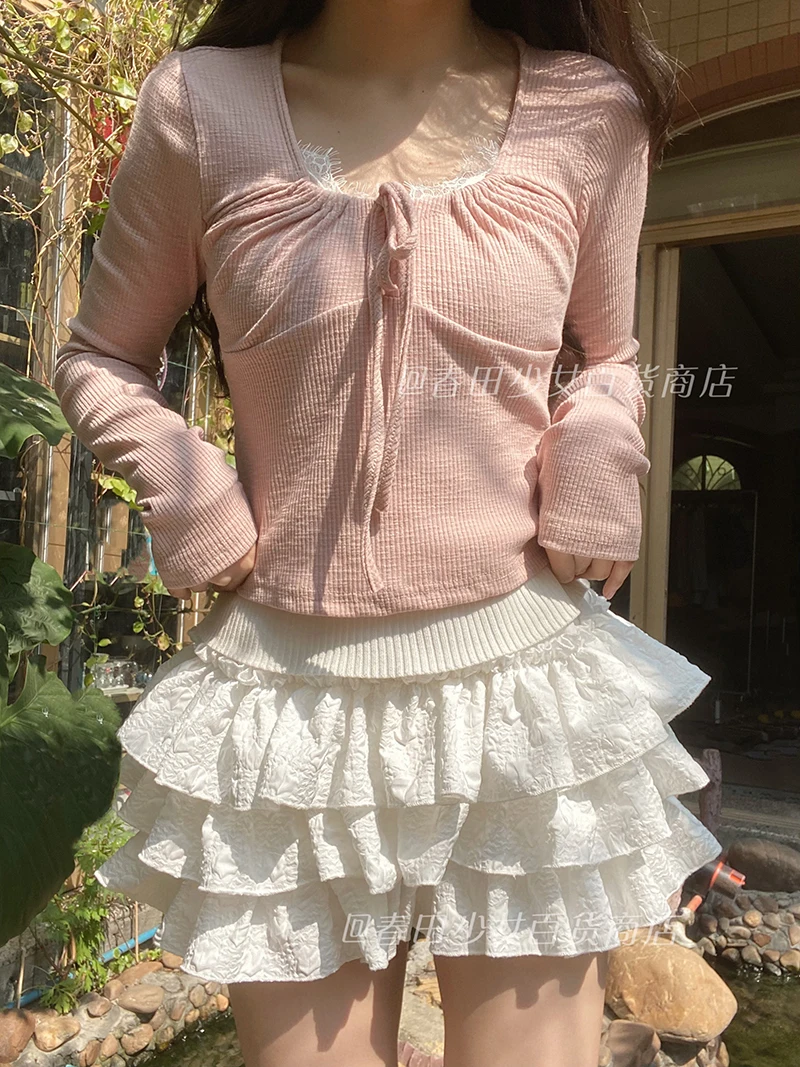 Kawaii Lolita Mini Skirts with Ruffles - 4