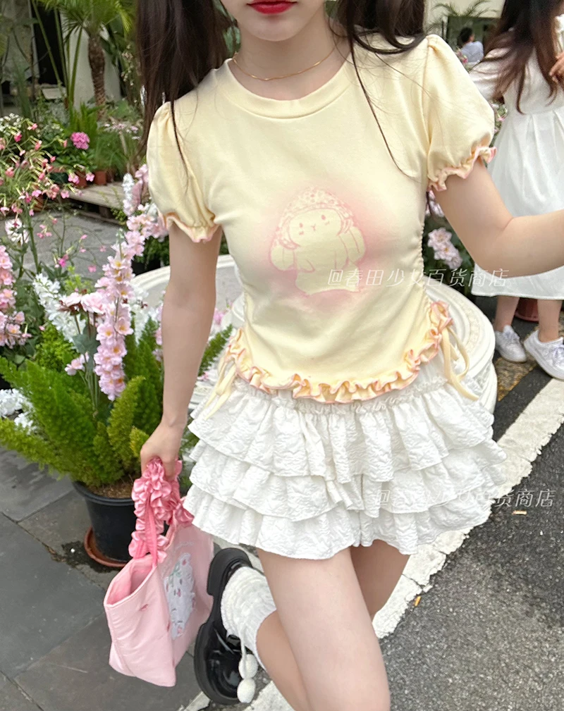 Kawaii Lolita Mini Skirts with Ruffles - 7