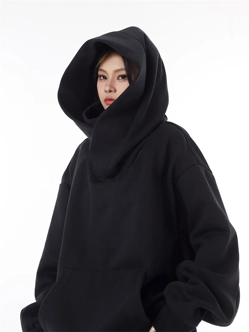 Turtleneck Fleece Oversized Hoodies - 10