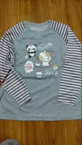 Harajuku Kawaii Striped Sweatshirt photo review