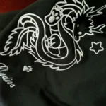 Dragon embroidered hoodie with horns photo review