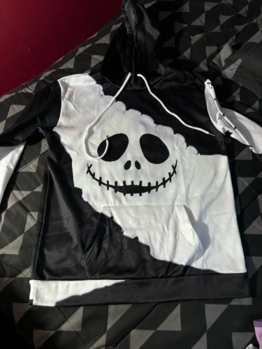 Halloween print Fleece Hoodie photo review