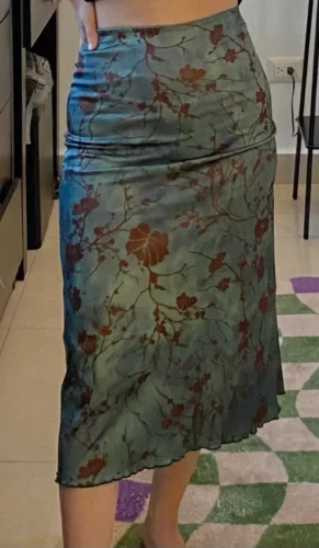 Y2K Floral Print Long Skirt photo review