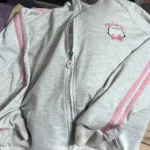 Kawaii Hoodie with Pink Cat Embroidery photo review