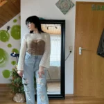 Acubi Knit Mesh Crop Top photo review