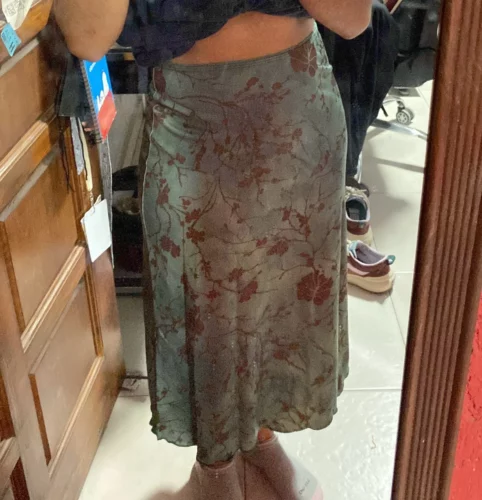 Y2K Floral Print Long Skirt photo review