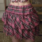 College Style Pink Plaid Skirts photo review