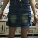 Strap Pocket Denim Skirt photo review