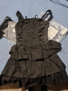 Gothic Harajuku Dress with Ruffles and Lacing photo review