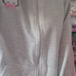 Kawaii Hoodie with Pink Cat Embroidery photo review