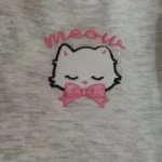 Kawaii Hoodie with Pink Cat Embroidery photo review