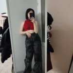 Black Gothic Dragon Print Jeans photo review