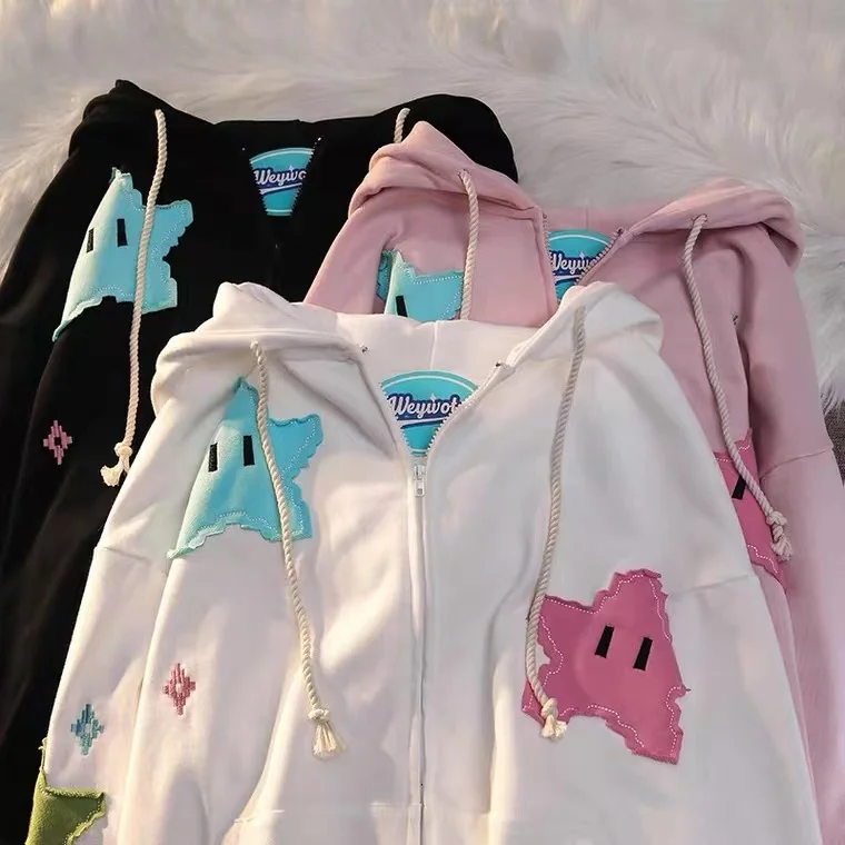 Kawaii Hoodie with Cartoon decor - 4