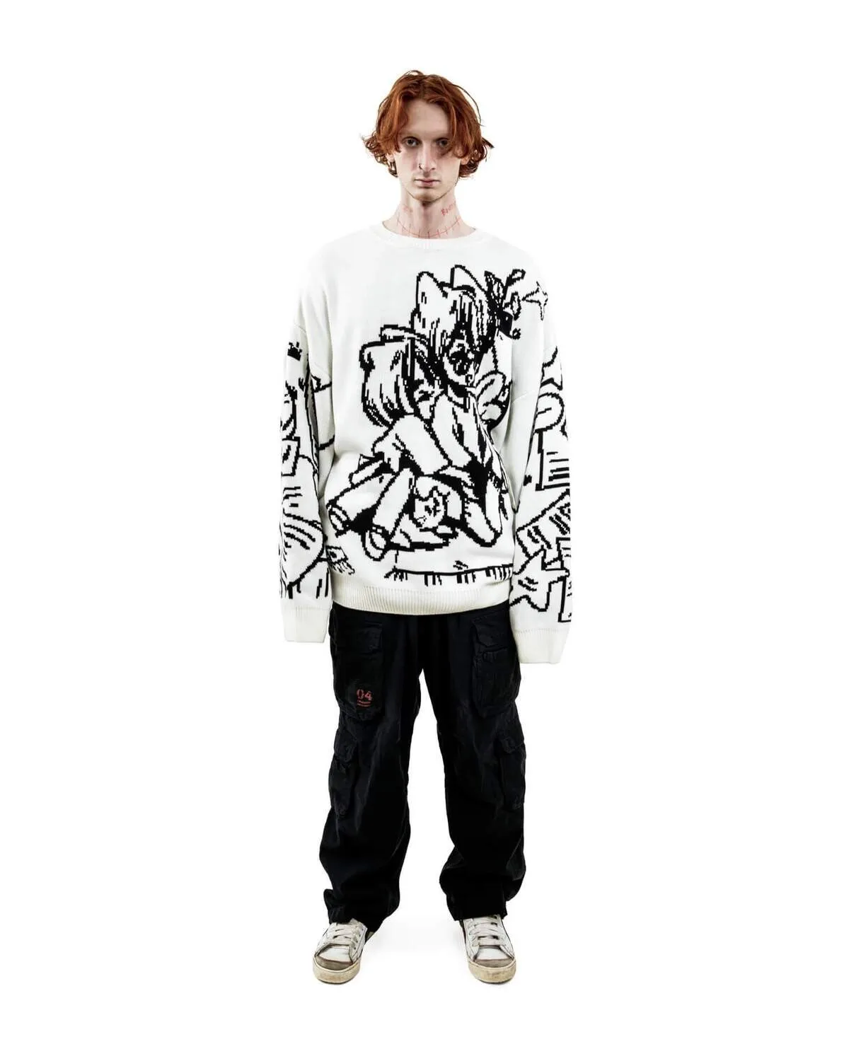 Vintage Cartoon Oversized Sweater - 5