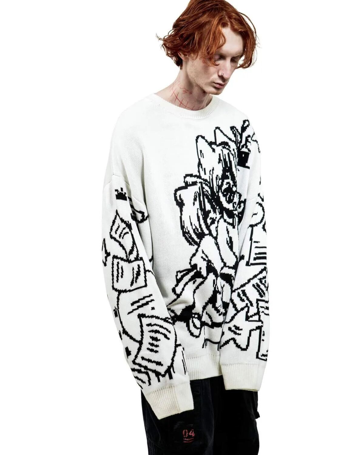 Vintage Cartoon Oversized Sweater - 4