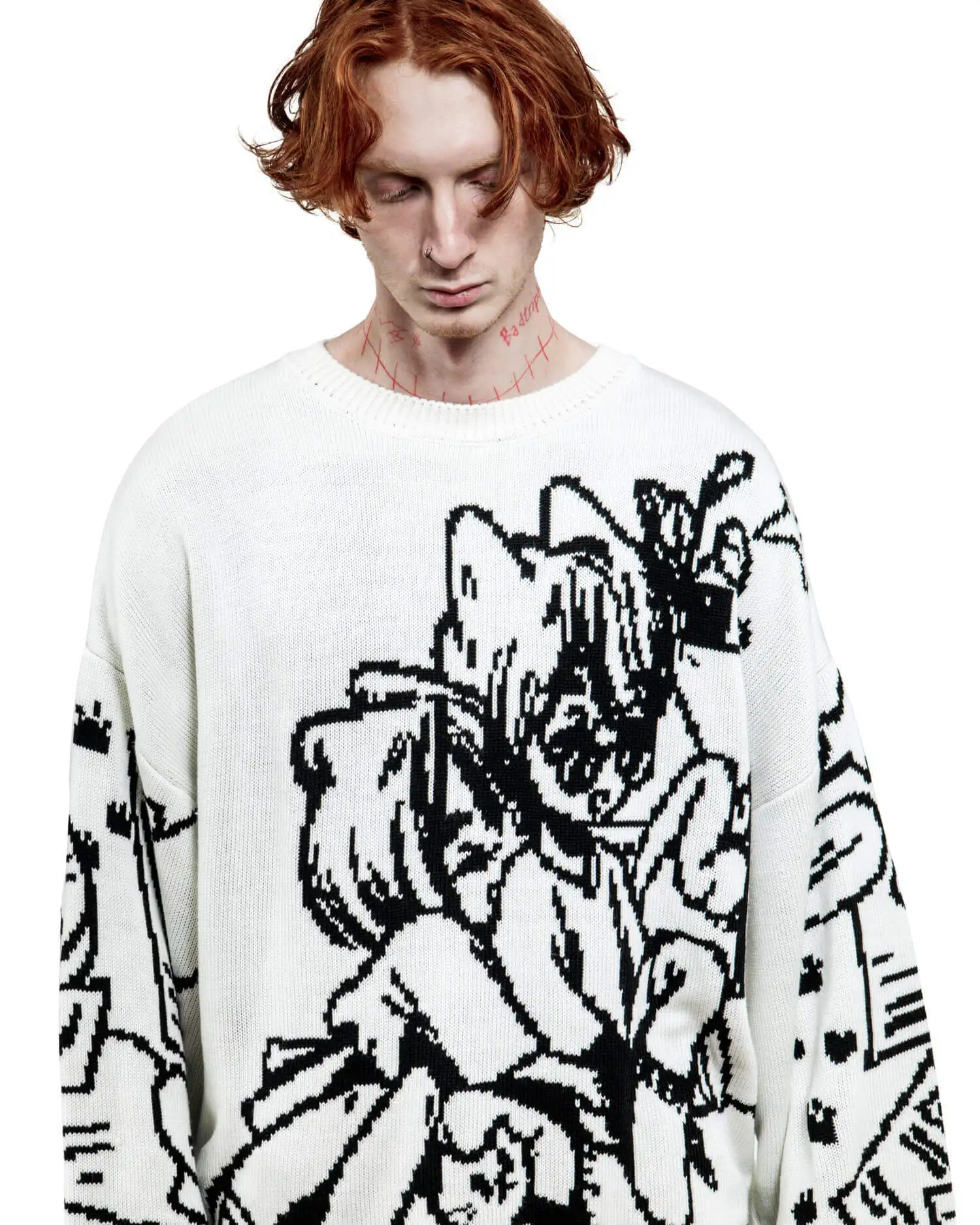 Vintage Cartoon Oversized Sweater - 3