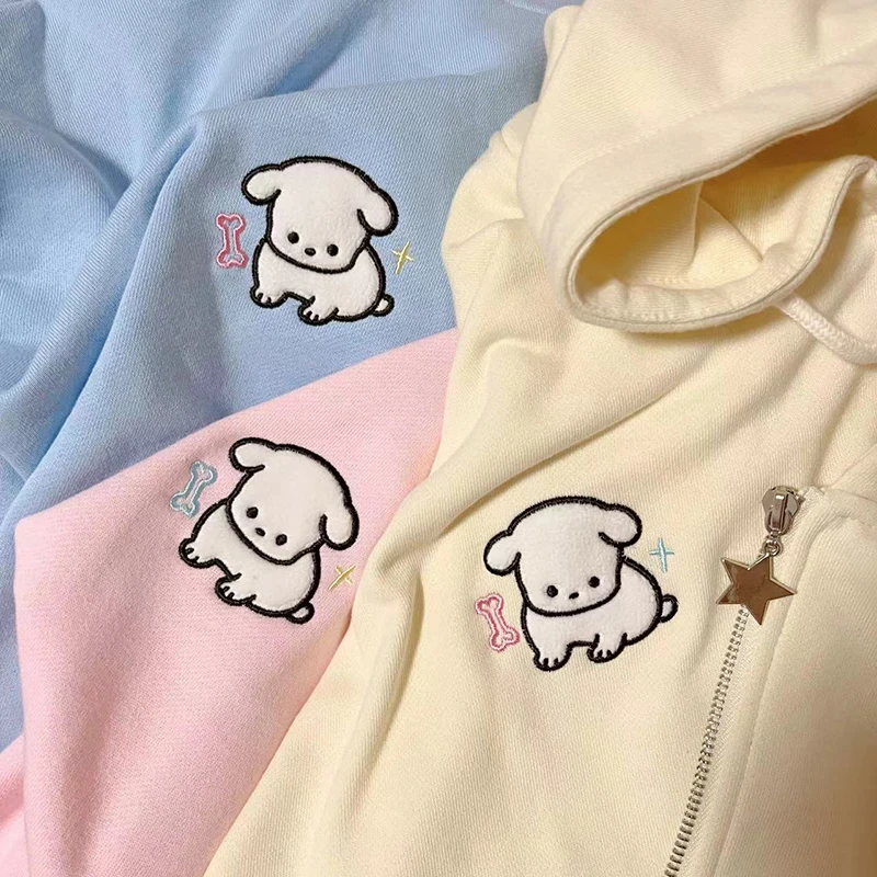 Kawaii Hoodies with cute embroidery - 2