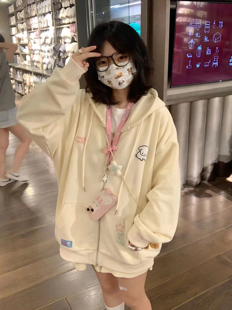 Kawaii Hoodies with cute embroidery - 8