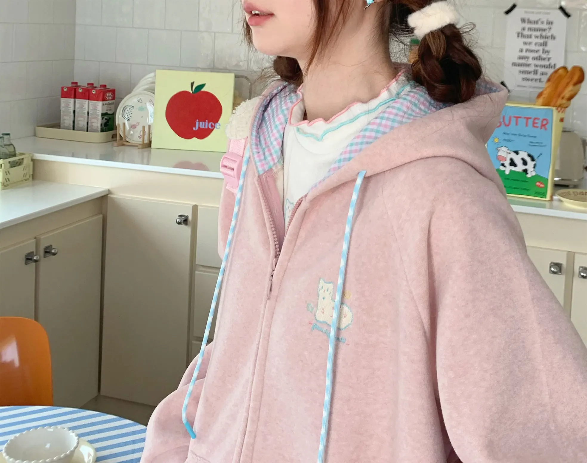 Pink Kawaii Oversized Hoodie - 3