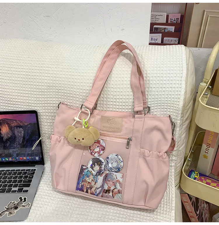 Kawaii Preppy Tote Canvas Bag - 5