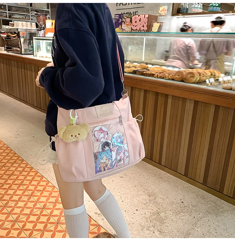 Kawaii Preppy Tote Canvas Bag - 4