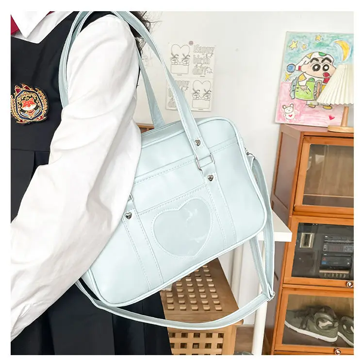 Kawaii Handbags with Heart Transparent pocket - 25