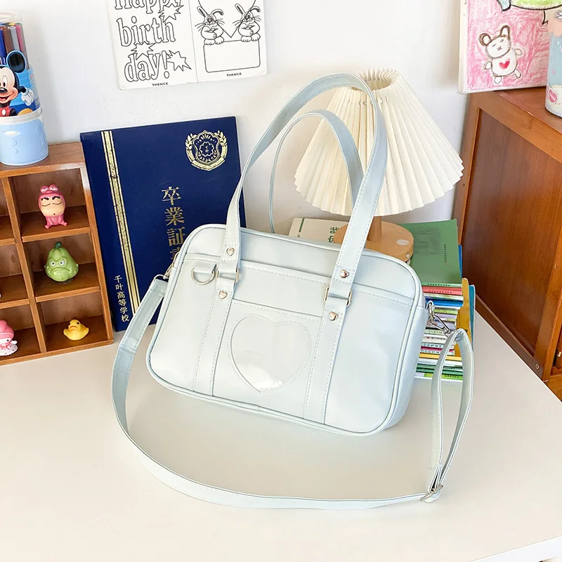 Kawaii Handbags with Heart Transparent pocket - 21