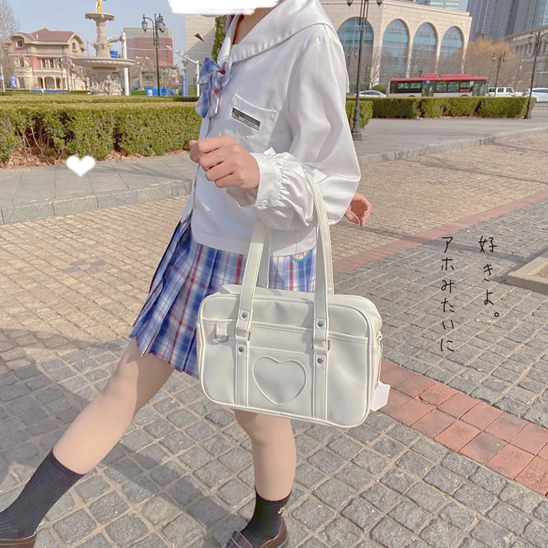 Kawaii Handbags with Heart Transparent pocket - 2