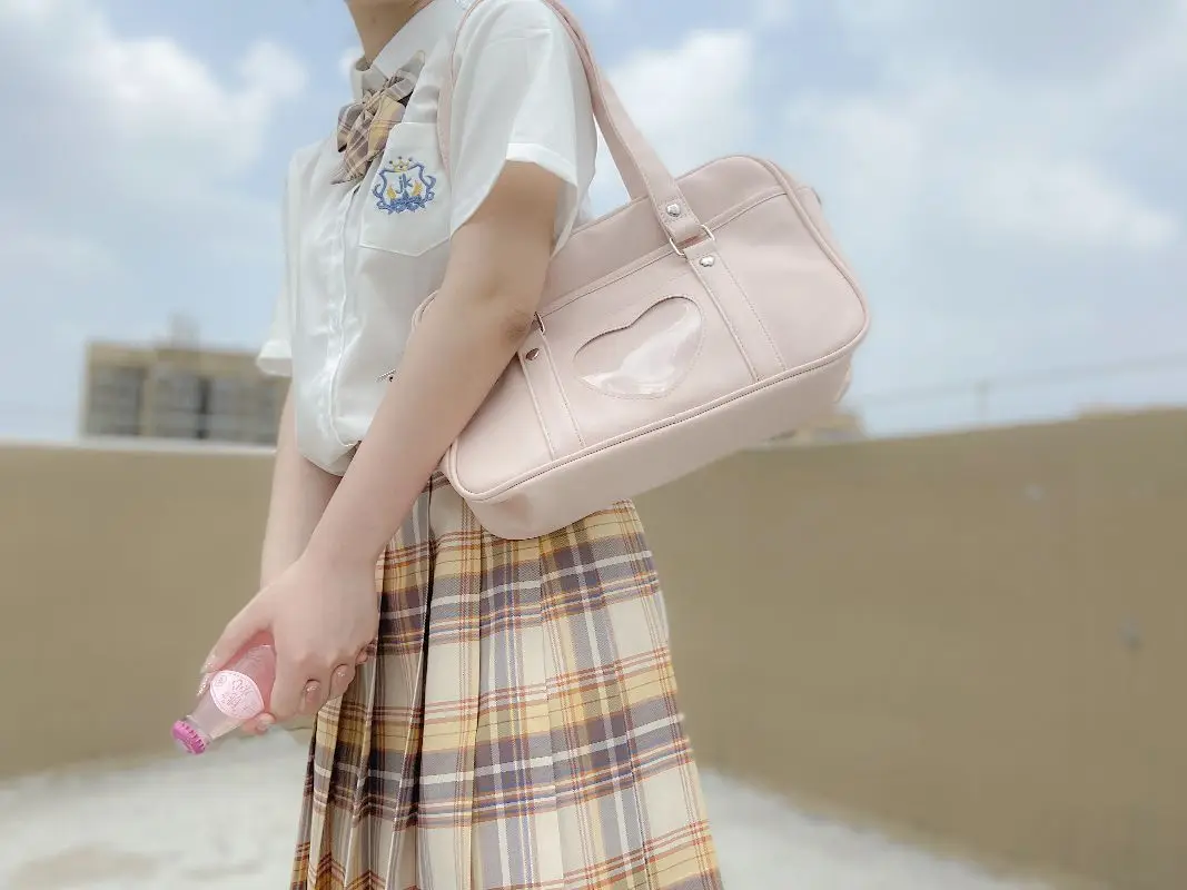 Kawaii Handbags with Heart Transparent pocket - 17