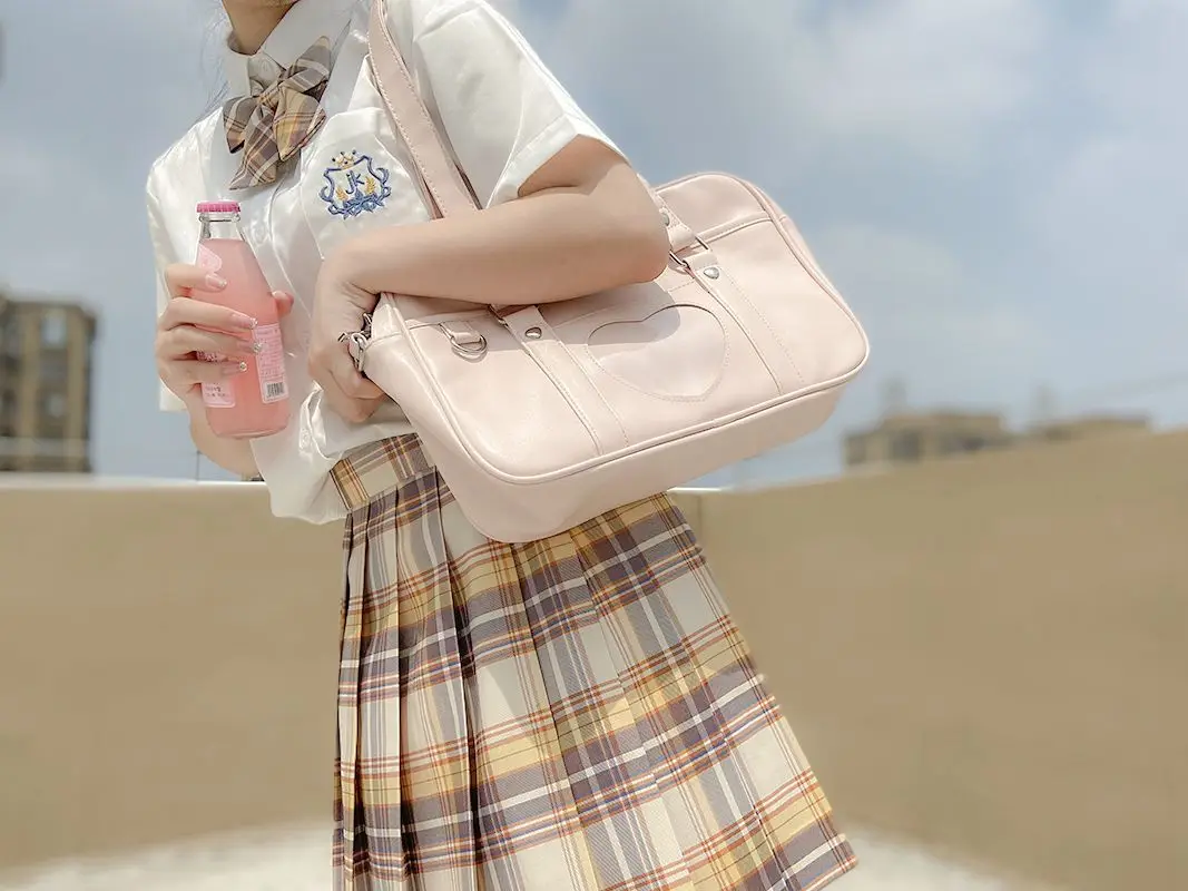 Kawaii Handbags with Heart Transparent pocket - 19