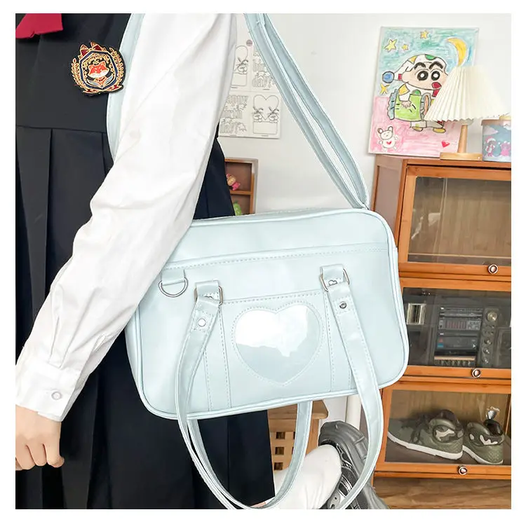 Kawaii Handbags with Heart Transparent pocket - 23