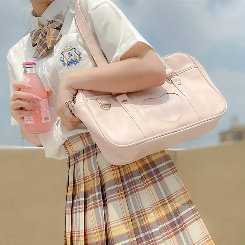 Kawaii Handbags with Heart Transparent pocket - 18