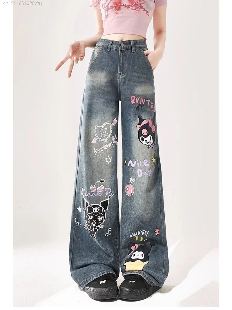 Kawaii Kuromi Print Jeans - 2