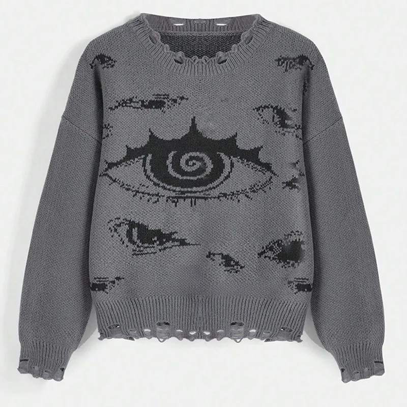 Eyes print Grunge sweater - 5