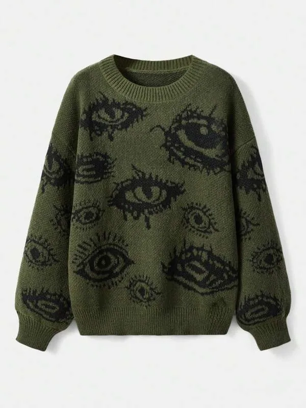 Eyes print Grunge sweater - 2