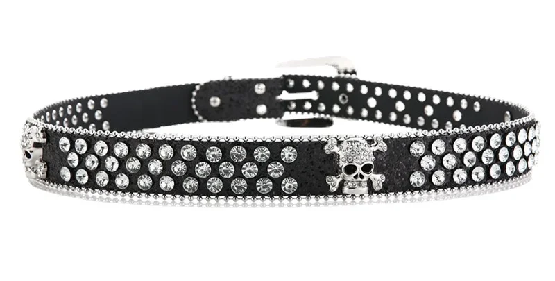 Belt with Rhinestones and Skull - 7