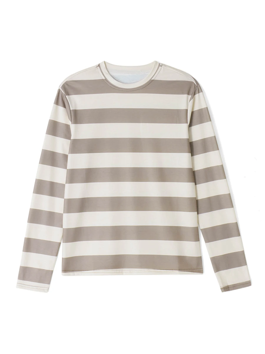 Grunge Punk T-Shirt with Gray Stripes - 9