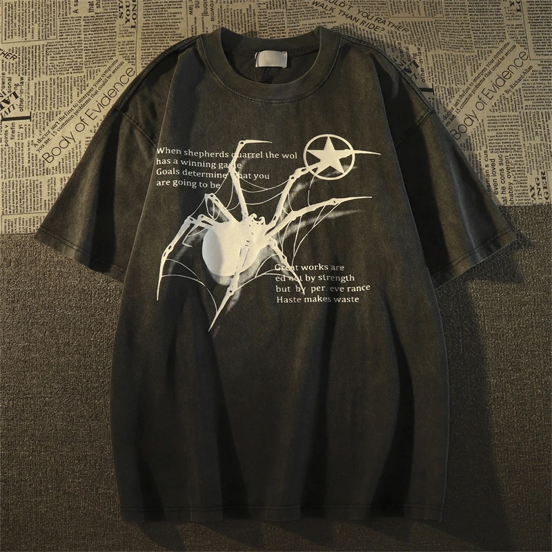 T-shirt with Spider Graphic - 5