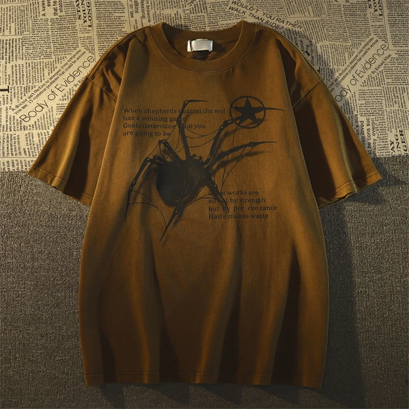 T-shirt with Spider Graphic - 8